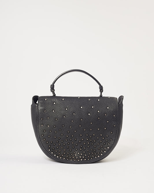 Christian Louboutin Sac à poignée supérieure clouté noir Spike