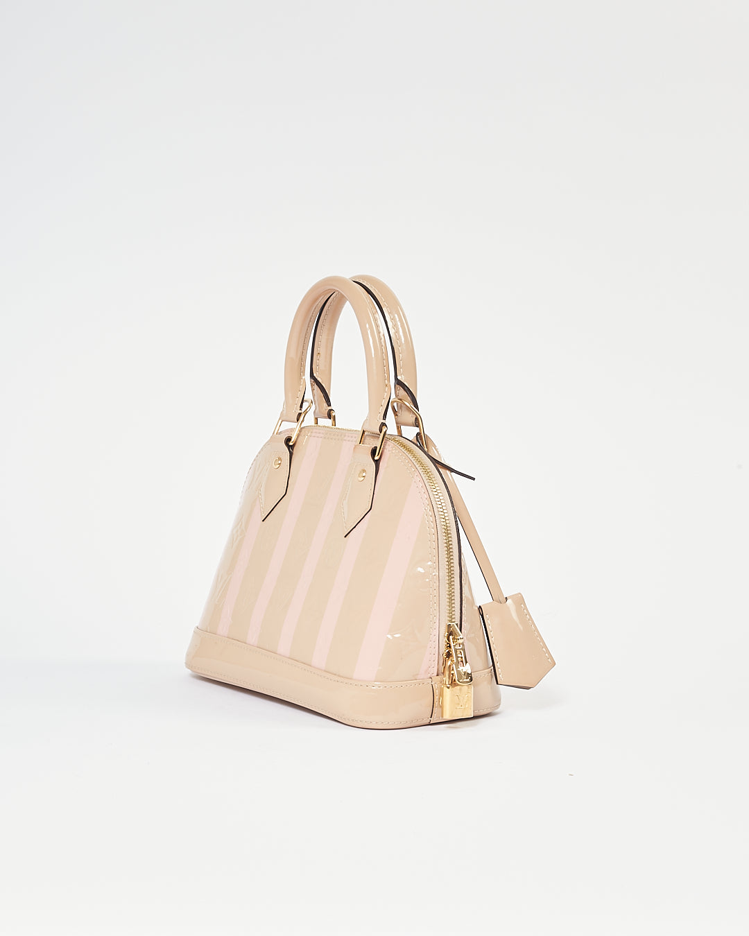 Louis Vuitton Sac Alma BB à rayures beige/rose