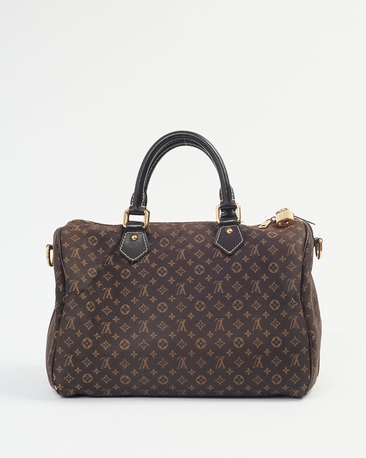 Louis Vuitton Brown Monogram Mini Lin Speedy Bandouliere 30 Bag