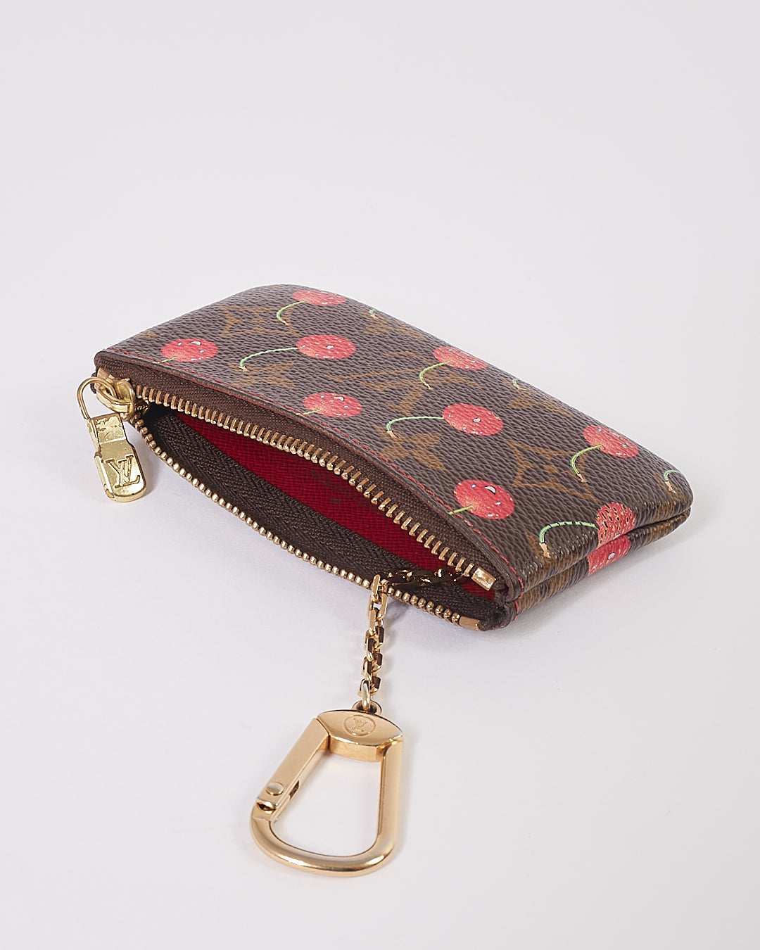 Pochette à clés cerises en toile monogram Louis Vuitton