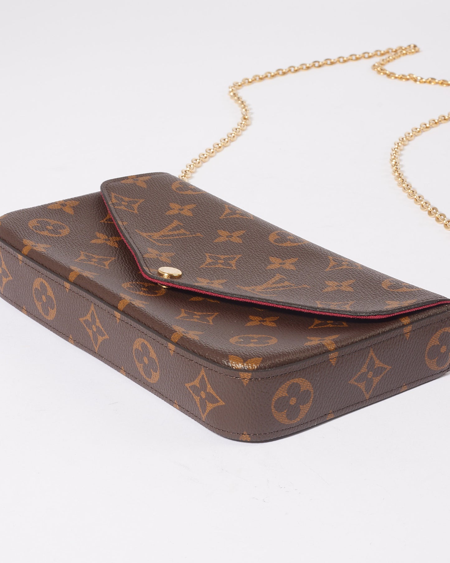 Louis Vuitton Monogram Canvas Pochette Felicie Chain Crossbody Bag