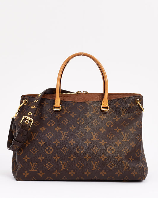 Louis Vuitton Tan Monogram Canvas Pallas MM Tote Bag