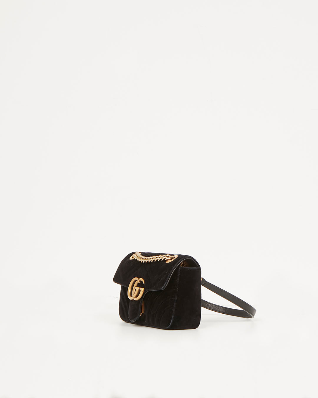 Sac à bandoulière Gucci Mini Marmont 2.0 en velours noir