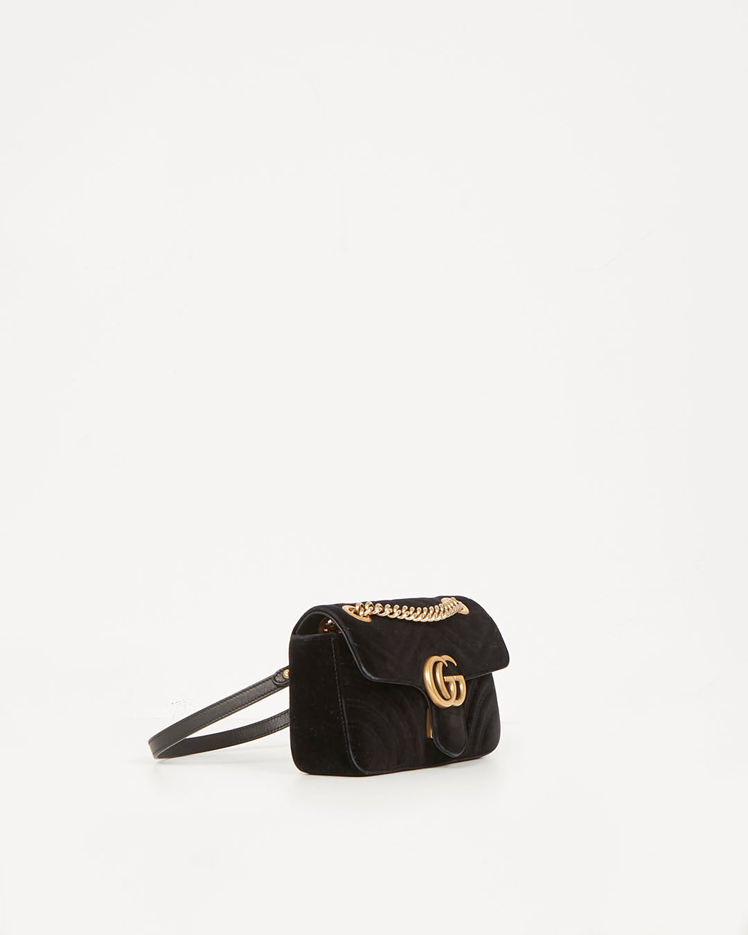 Sac à bandoulière Gucci Mini Marmont 2.0 en velours noir