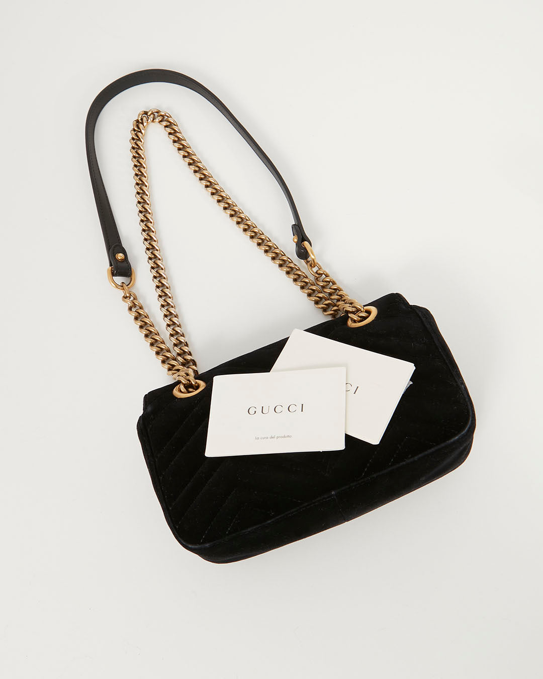 Sac à bandoulière Gucci Mini Marmont 2.0 en velours noir