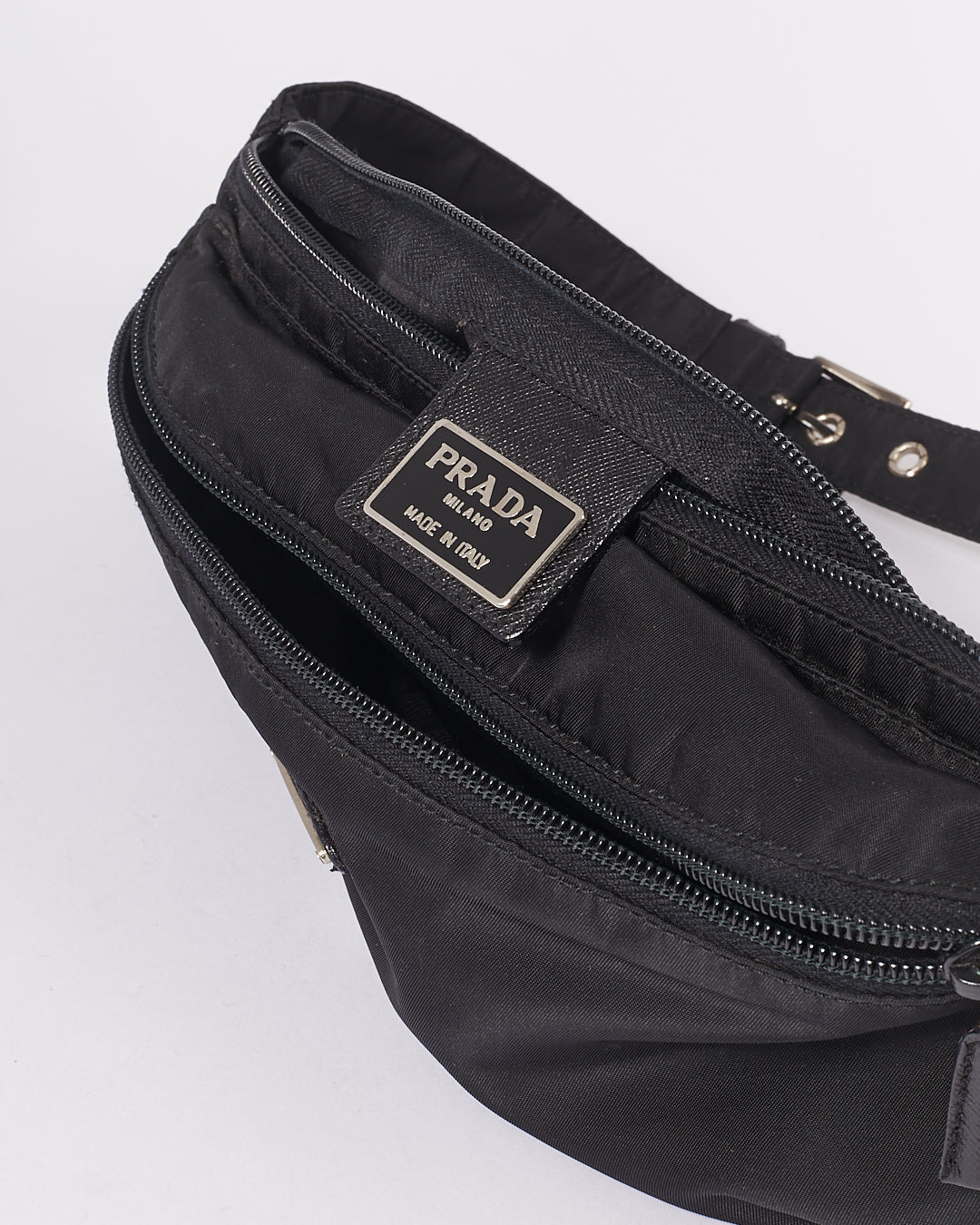 Sac ceinture Prada en nylon noir Tessuto