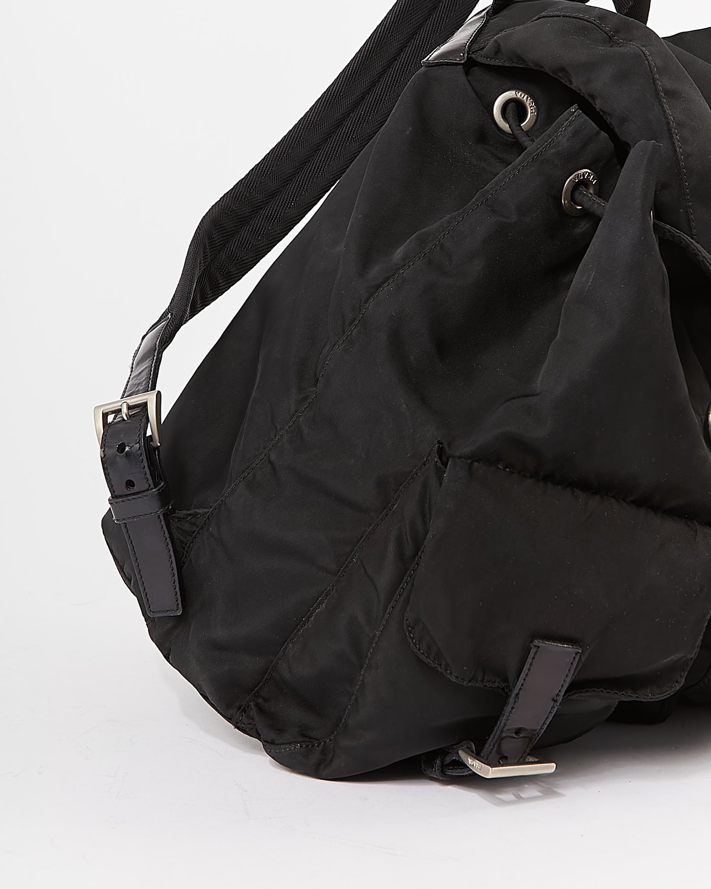 Sac à dos Prada en nylon noir Tessuto à deux poches