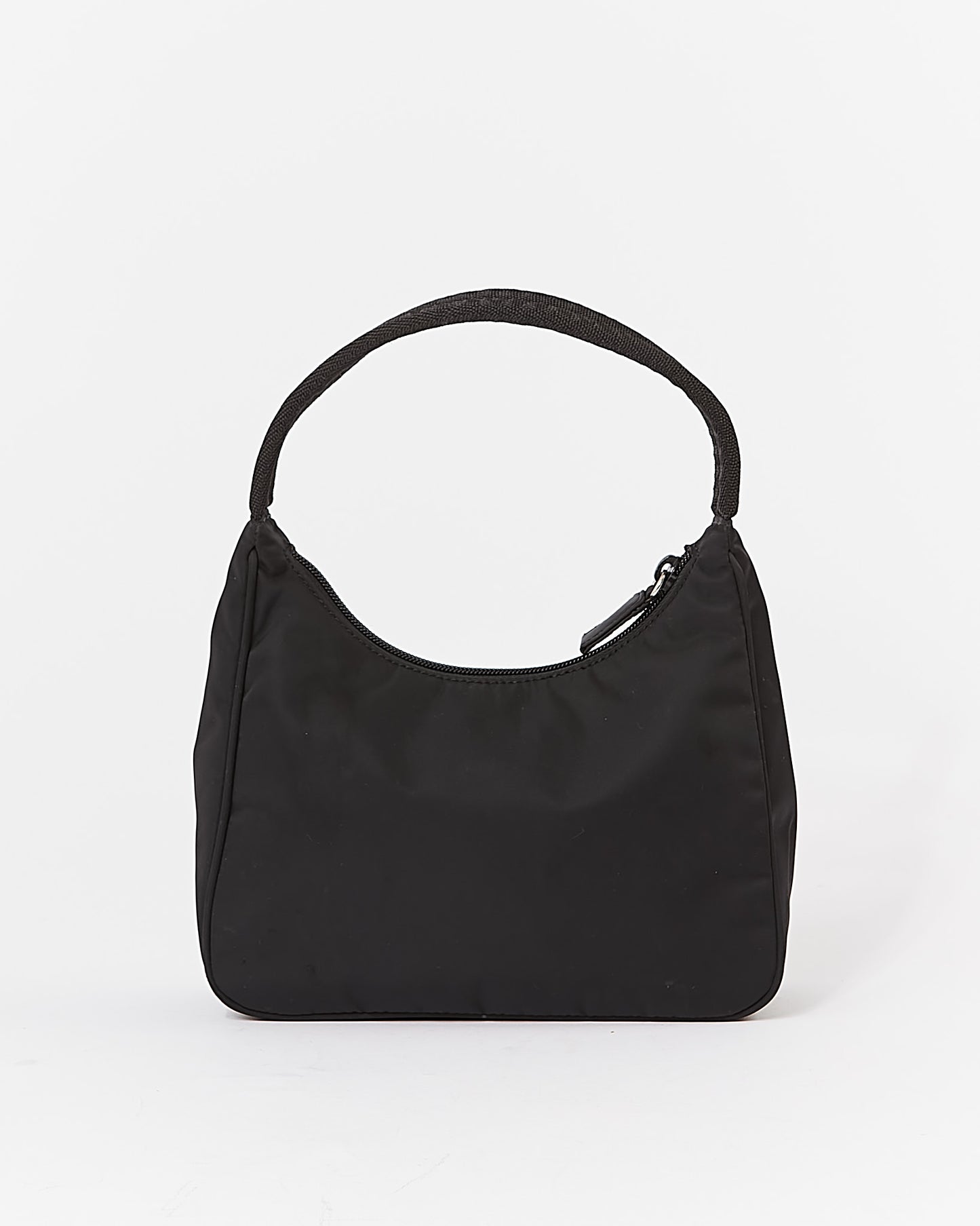 Prada Black Nylon Tessuto Mini Hobo Shoulder Bag