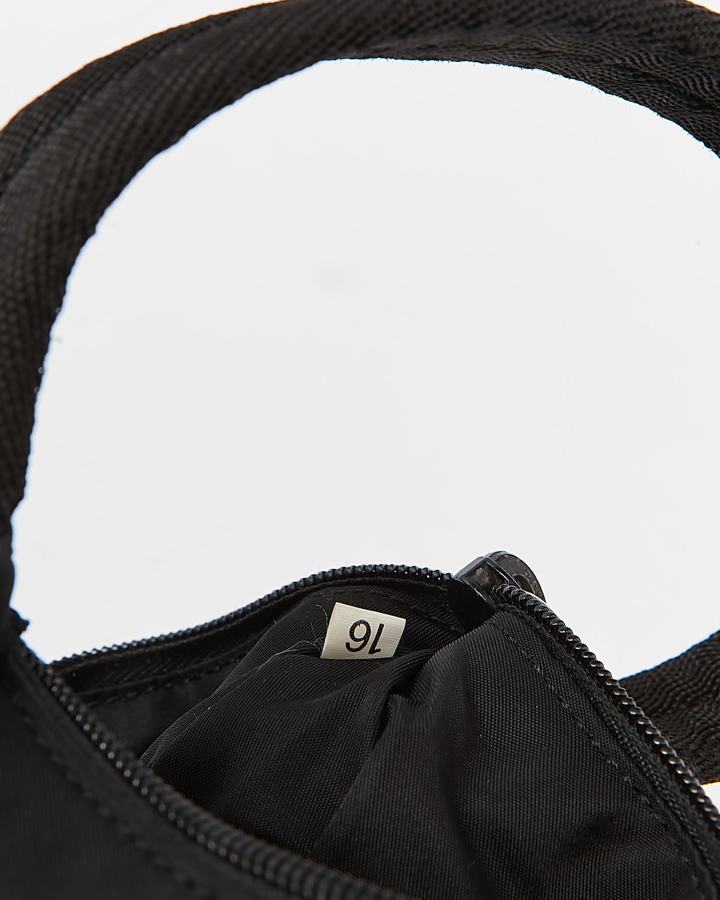 Prada Black Nylon Tessuto Mini Hobo Shoulder Bag