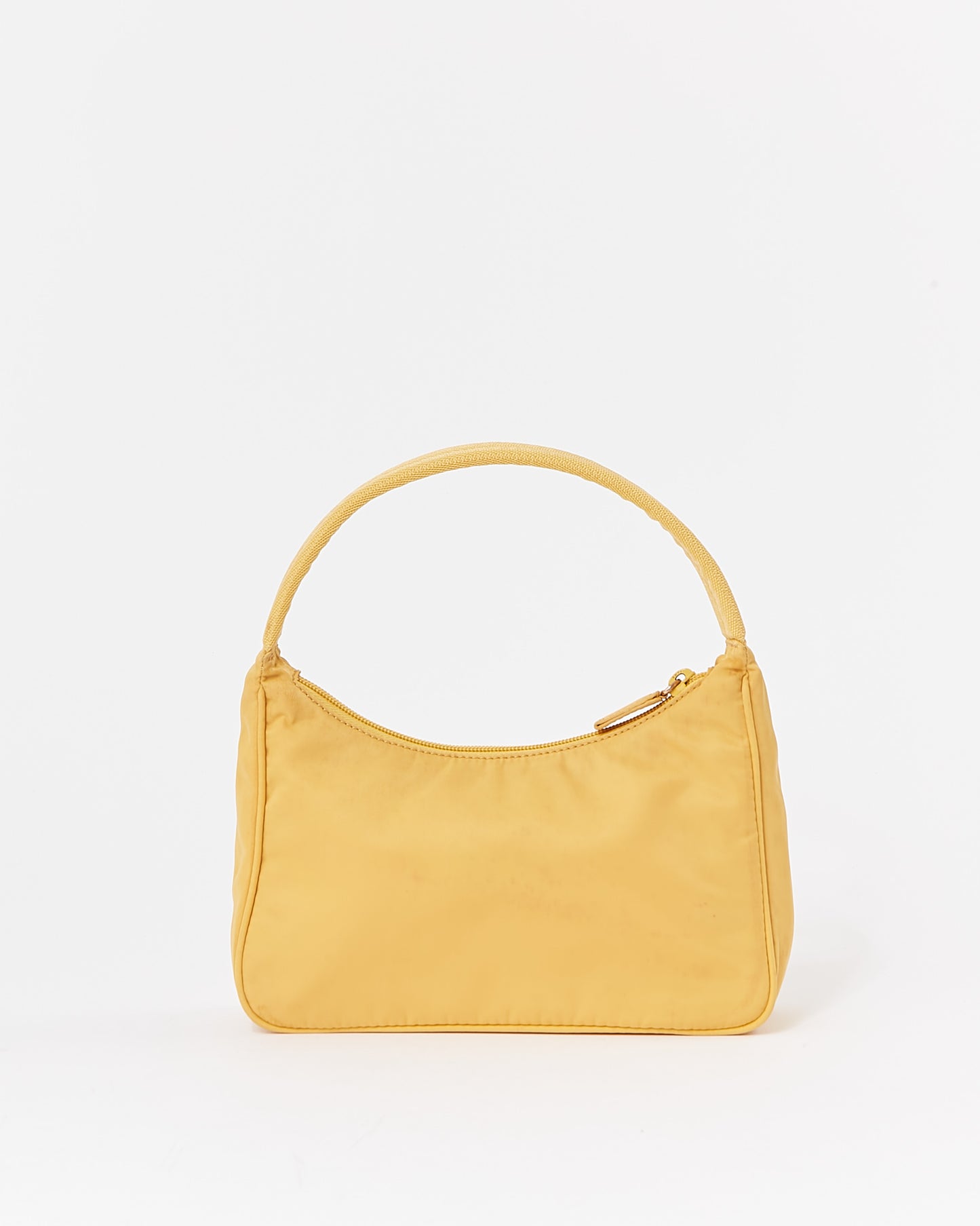 Prada Sac à bandoulière Tessuto Mini Hobo en nylon jaune 