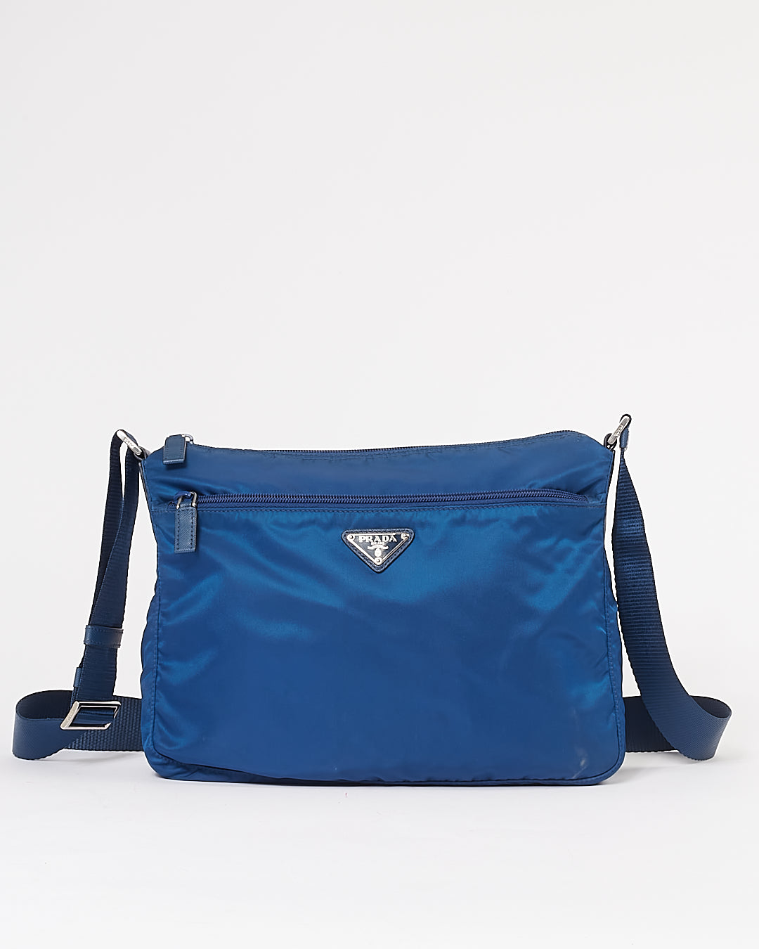 Sac messager Prada Tessuto en nylon bleu royal