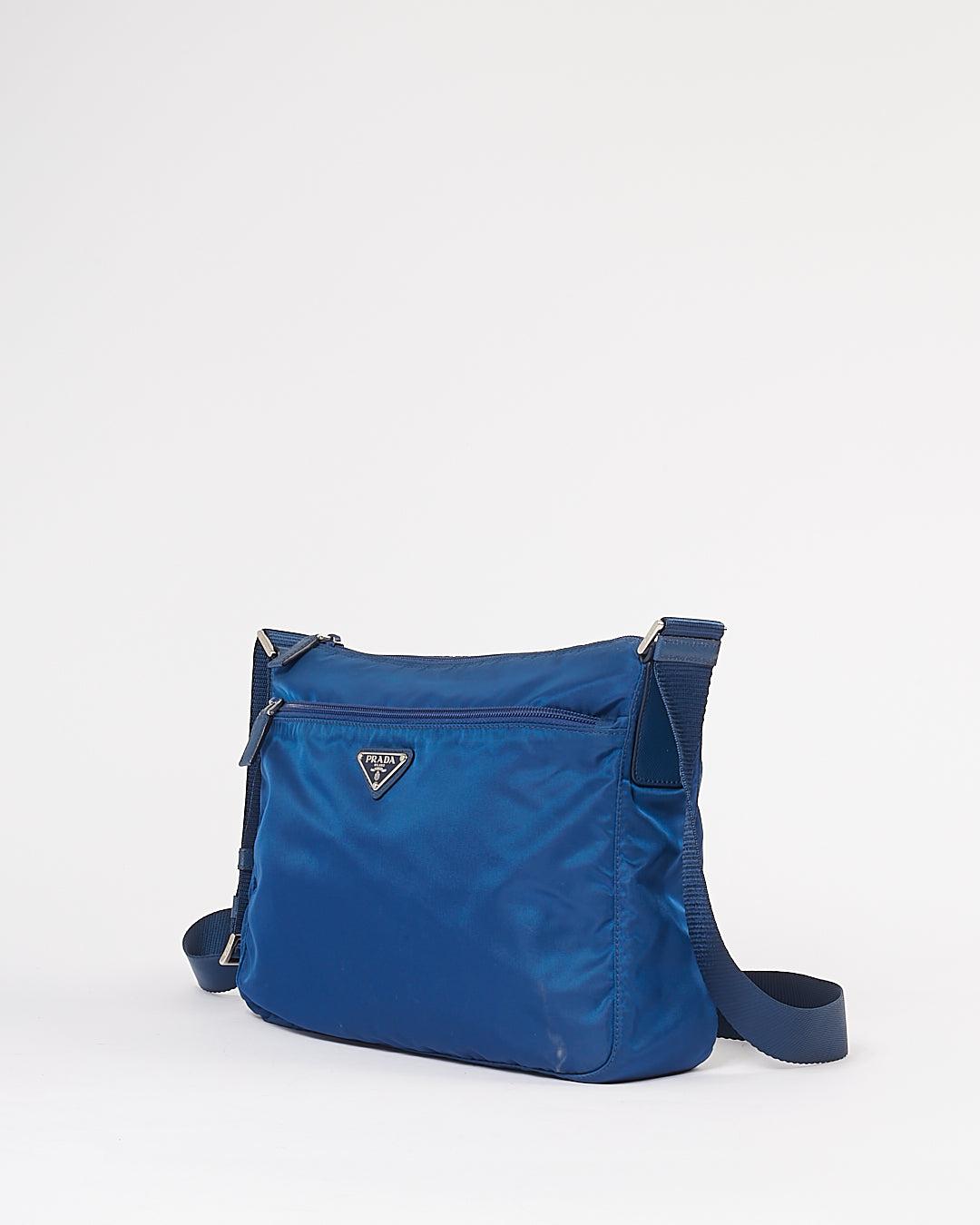 Sac messager Prada Tessuto en nylon bleu royal