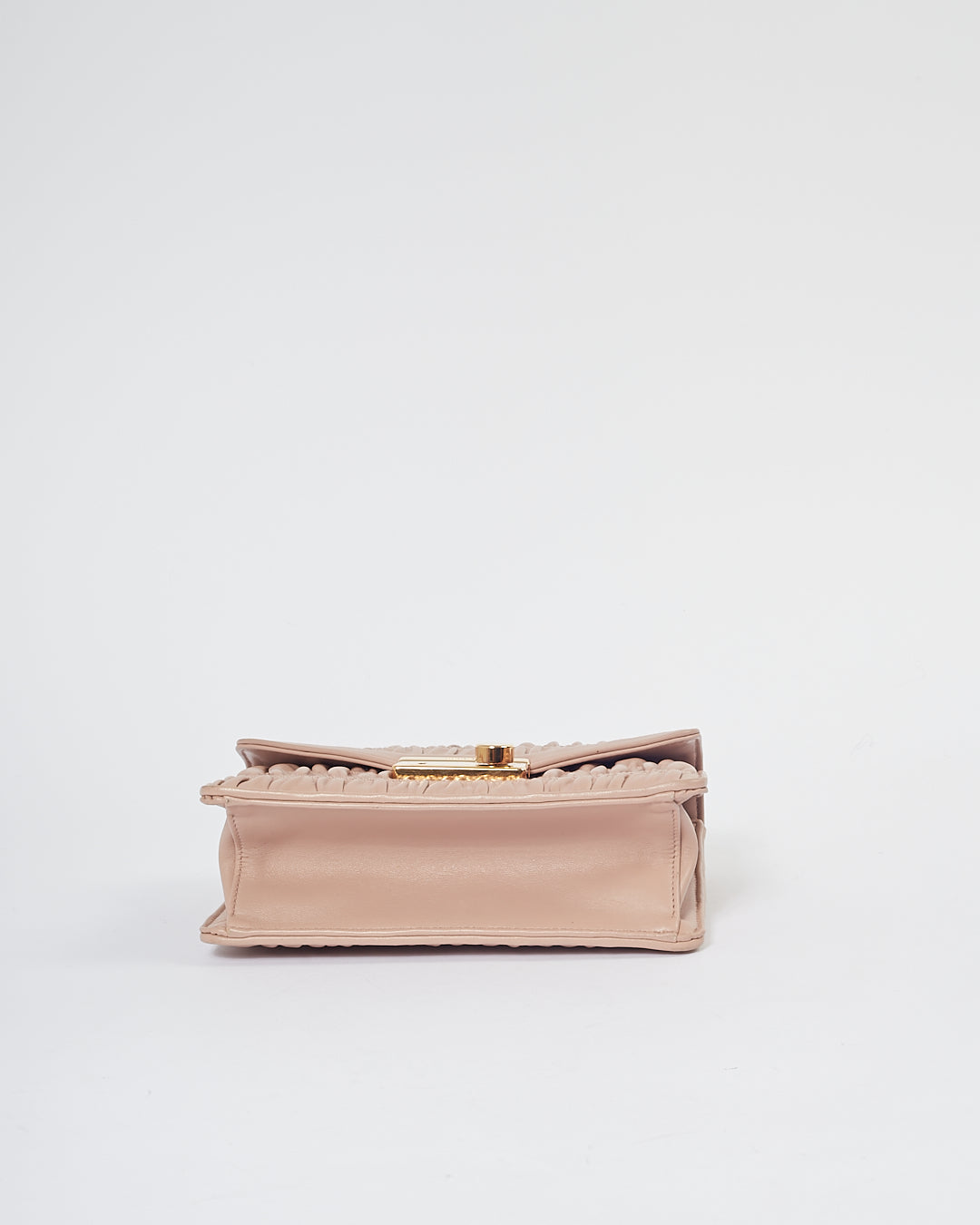 Sac à bandoulière avec chaîne et cadenas en cuir Gauffre rose Prada