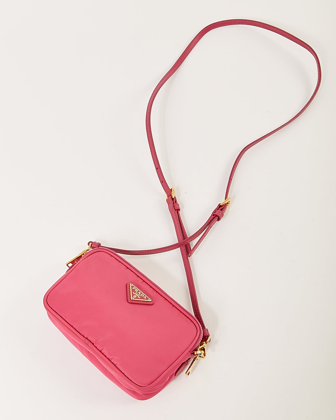 Prada Mini sac à bandoulière Tessuto en nylon rose