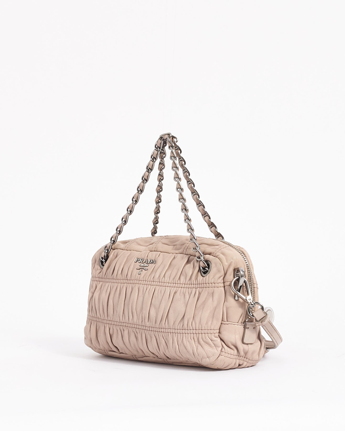 Prada Beige Gaufre Leather Small Crossbody Bag