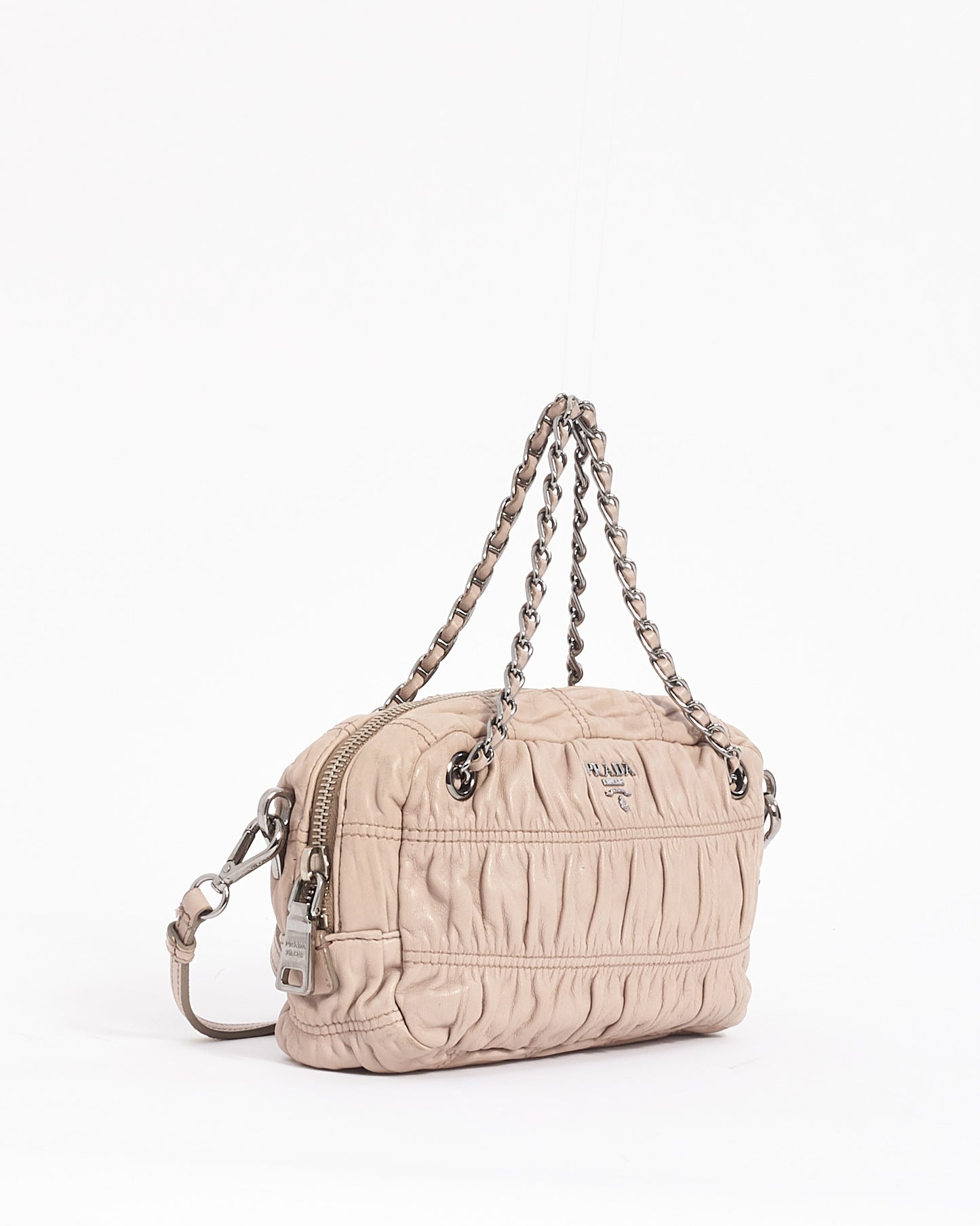 Prada Beige Gaufre Leather Small Crossbody Bag