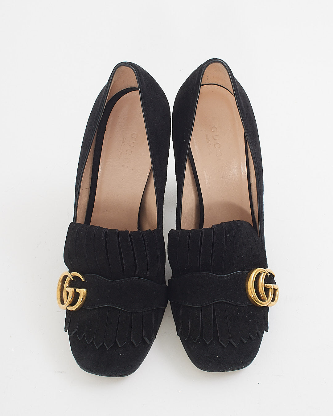 Explore a Gucci Black Suede GG Marmont Block Heels 38.5 Authenticated Pre Owned Discover More RETYCHE