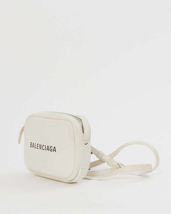 Balenciaga Calfskin Logo Printed Leopard XS Everyday Camera Bag 552372   Queen Bee of Beverly Hills