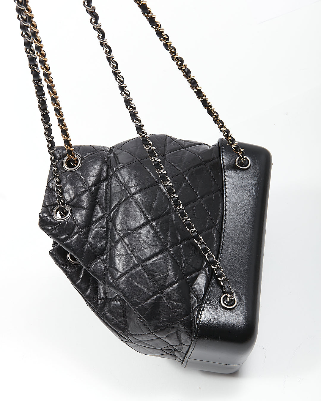 Chanel Black Quilted Lambskin Gabrielle Chain Backpack