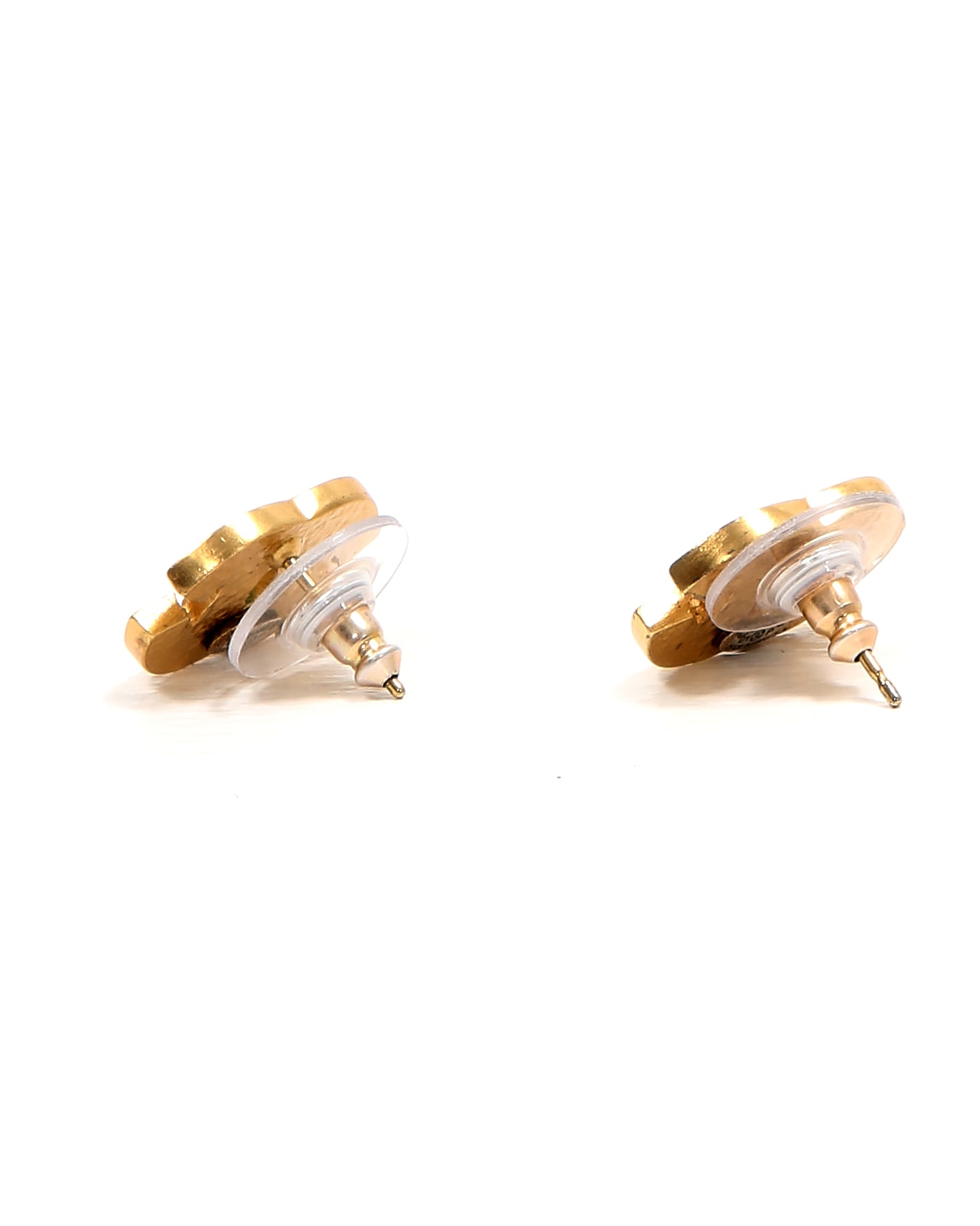 Chanel Gold CC Logo Earrings