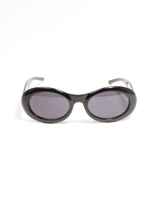 Lunettes de soleil ovales noires vintage Gucci GG2400