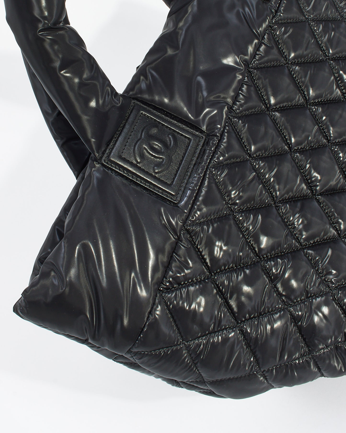 Chanel Black Nylon Quilted Coco Cocoon Reversible Small Tote