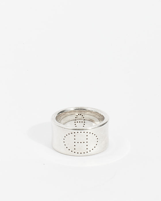 Hermes Eclipse large model ring in silver