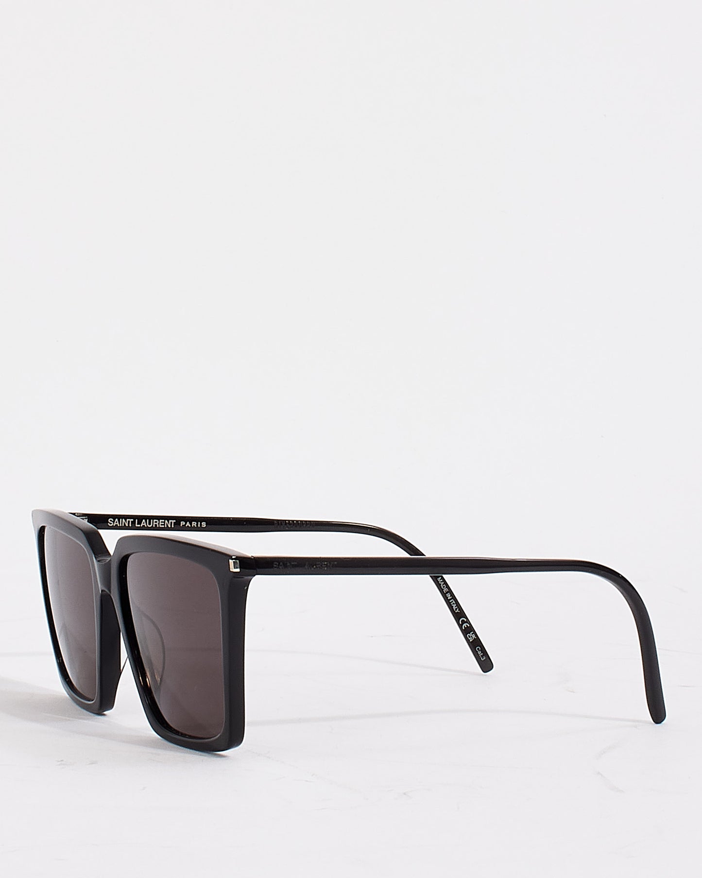 Saint Laurent Black Acetate Square Sunglasses SL474