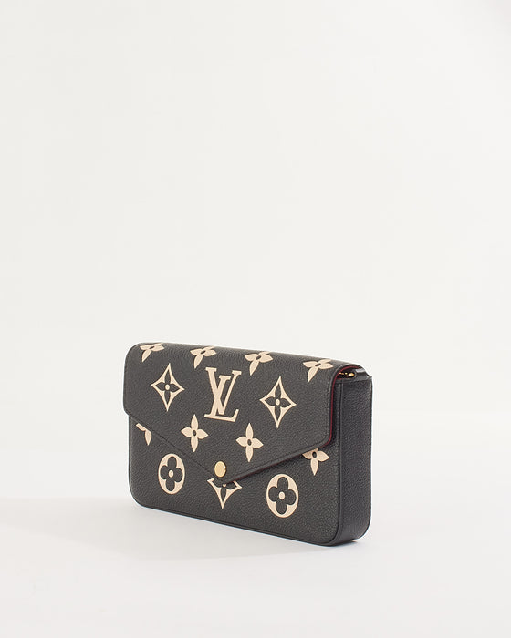Louis Vuitton, Bags, Authentic Louis Vuitton Felicie Bicolor Pochette Bag  Microchip
