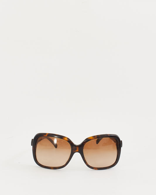 Chanel Brown Tortoise 5171 Ribbon Bow Oversized Sunglasses
