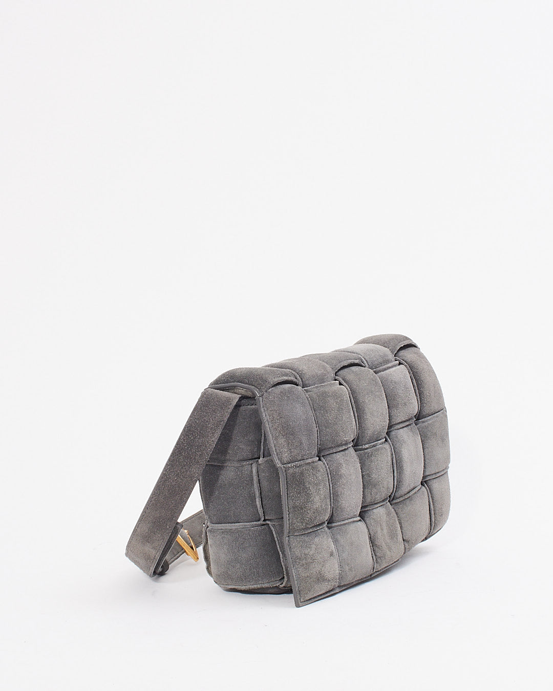 Bottega Venetta Grey Suede Padded Cassette Bag RETYCHE