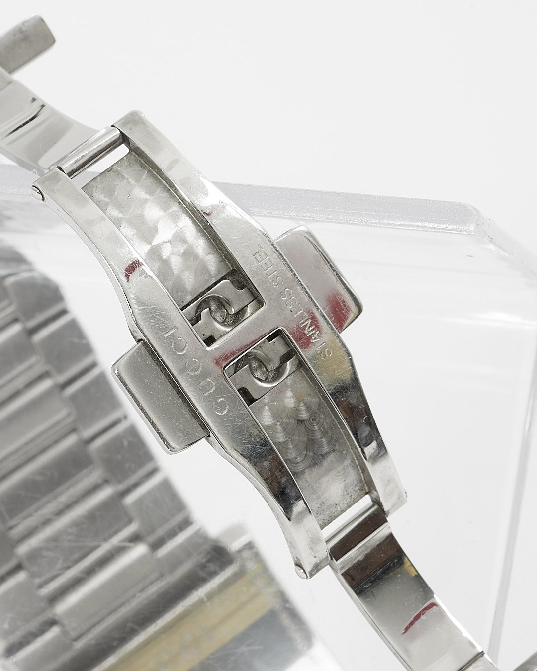 Gucci stainless 2025 steel watch band