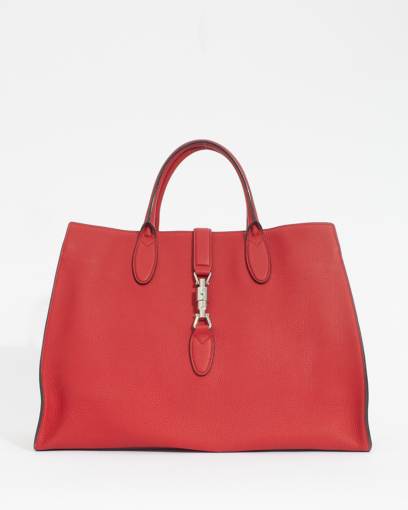 Explore a Gucci Red Pebbled Leather Jackie Large Top Handle Tote Bag Authenticated Pre Owned Discover More RETYCHE