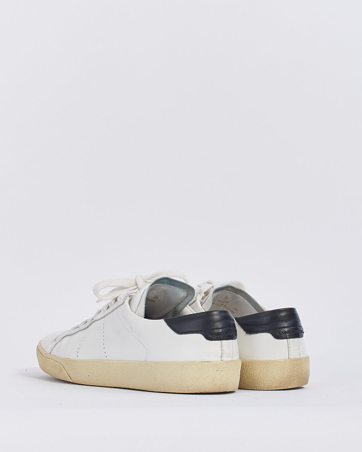 Saint Laurent White Leather Andy Low Top Sneaker - 39
