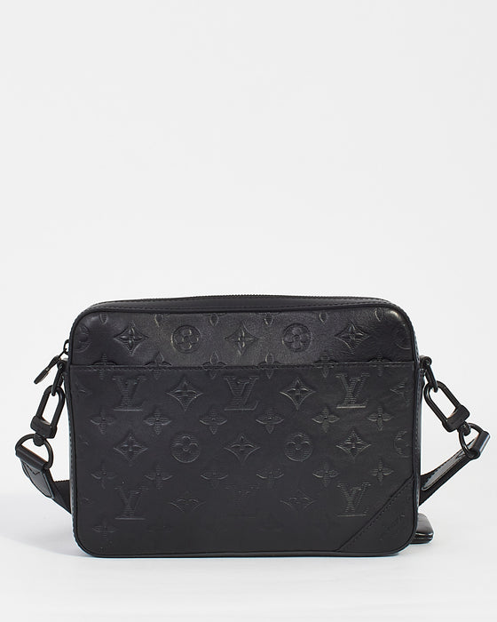 Louis Vuitton Duo Messenger Monogram Shadow Leather Grey ref.1025241 - Joli  Closet