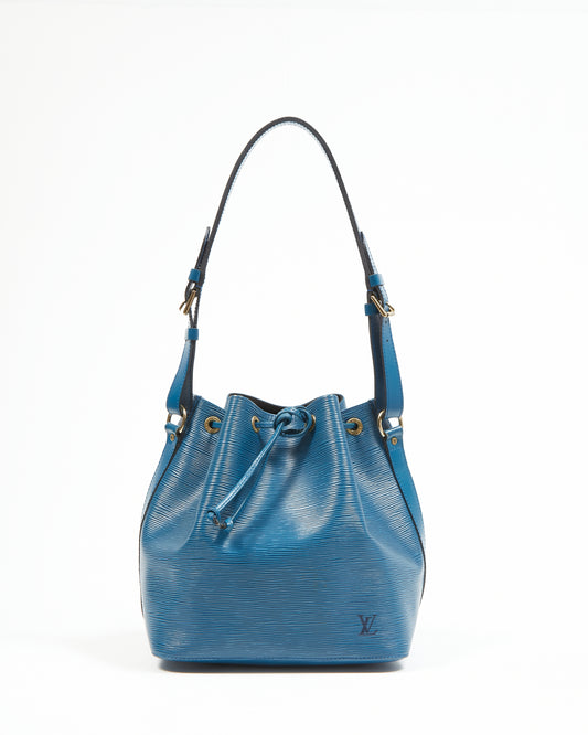 Louis Vuitton Blue Epi Petit Noe Bucket Bag