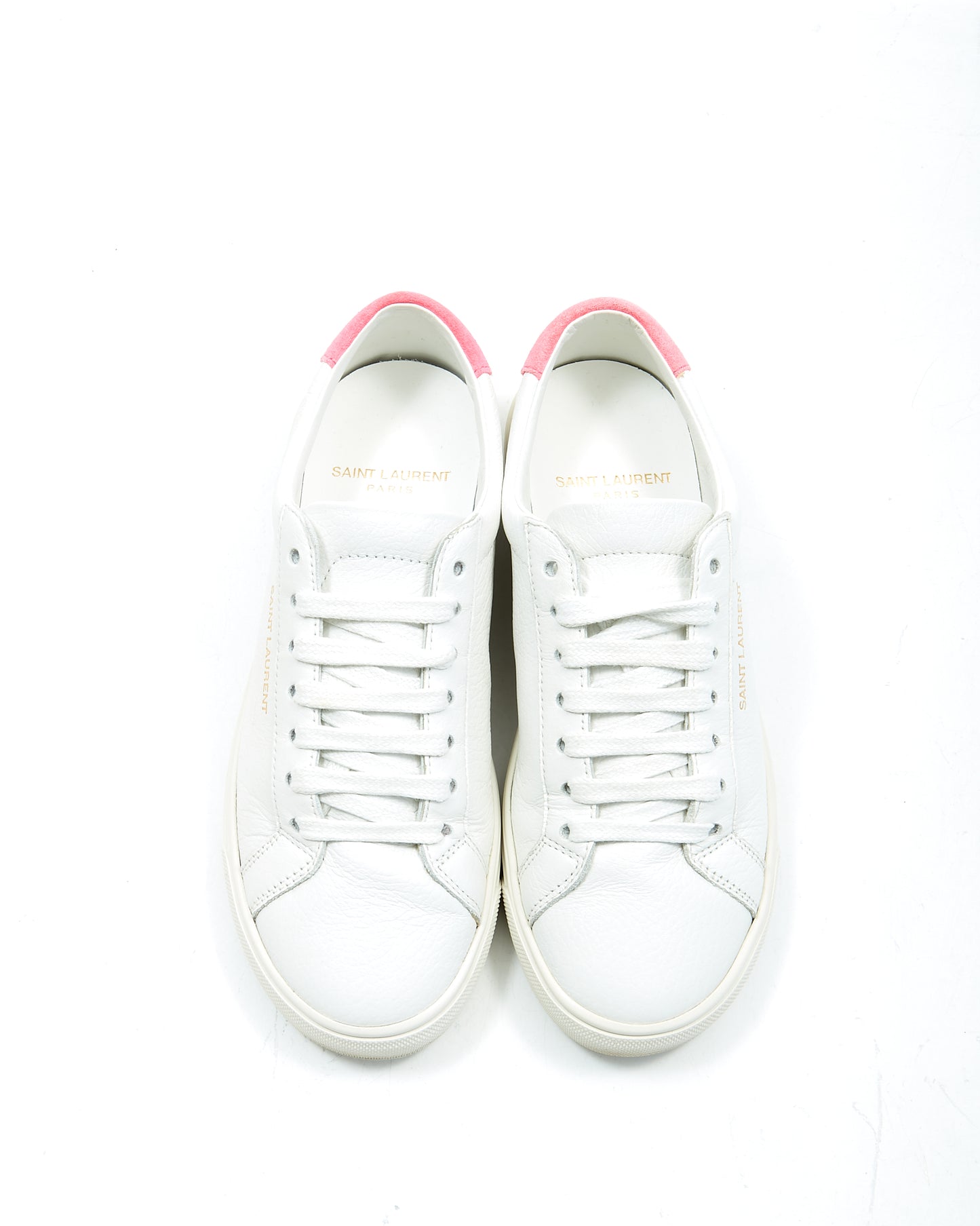 Saint Laurent White Leather Andy Low Top SL Sneaker - 35