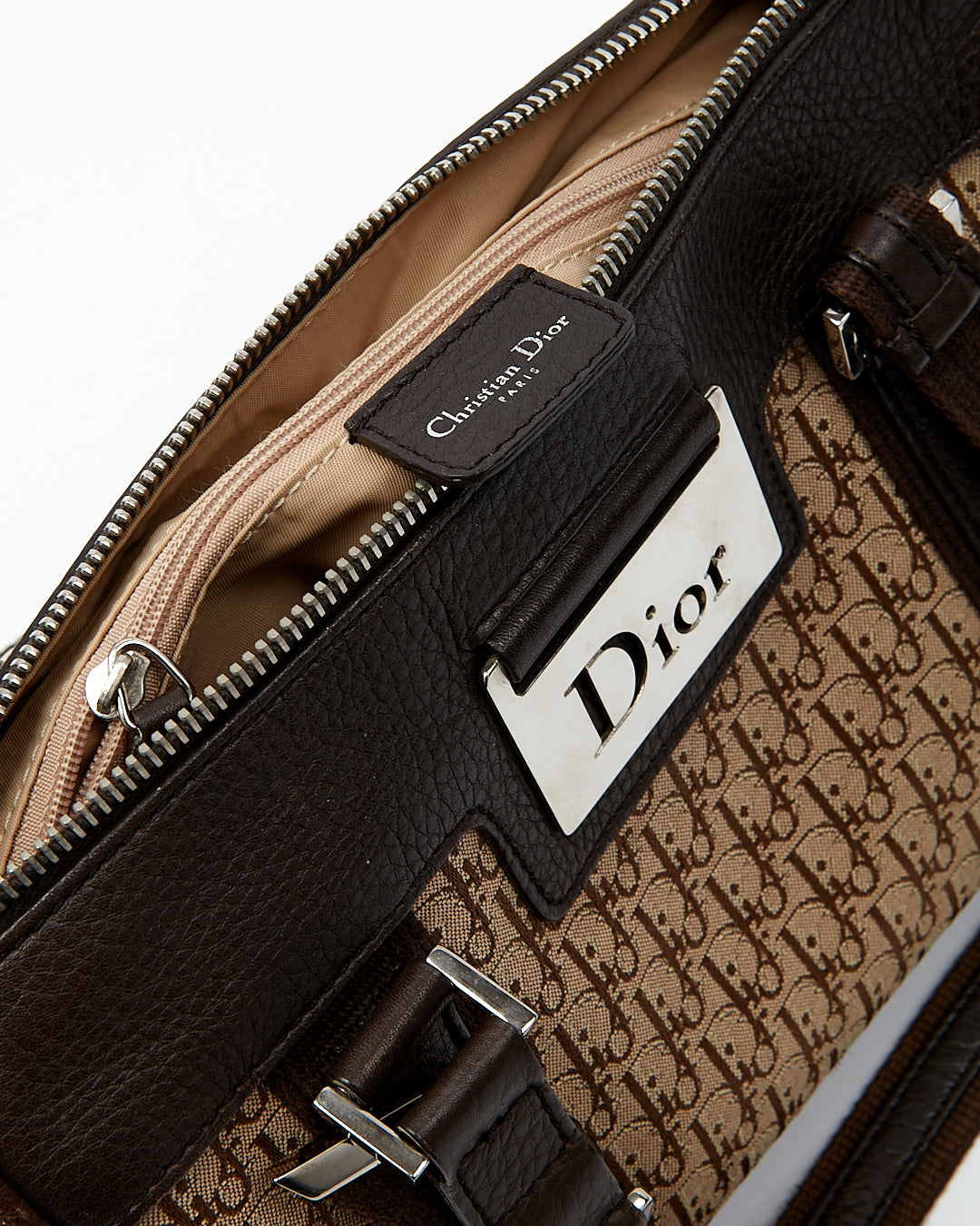 Sac Boston en toile Diorissimo beige Dior