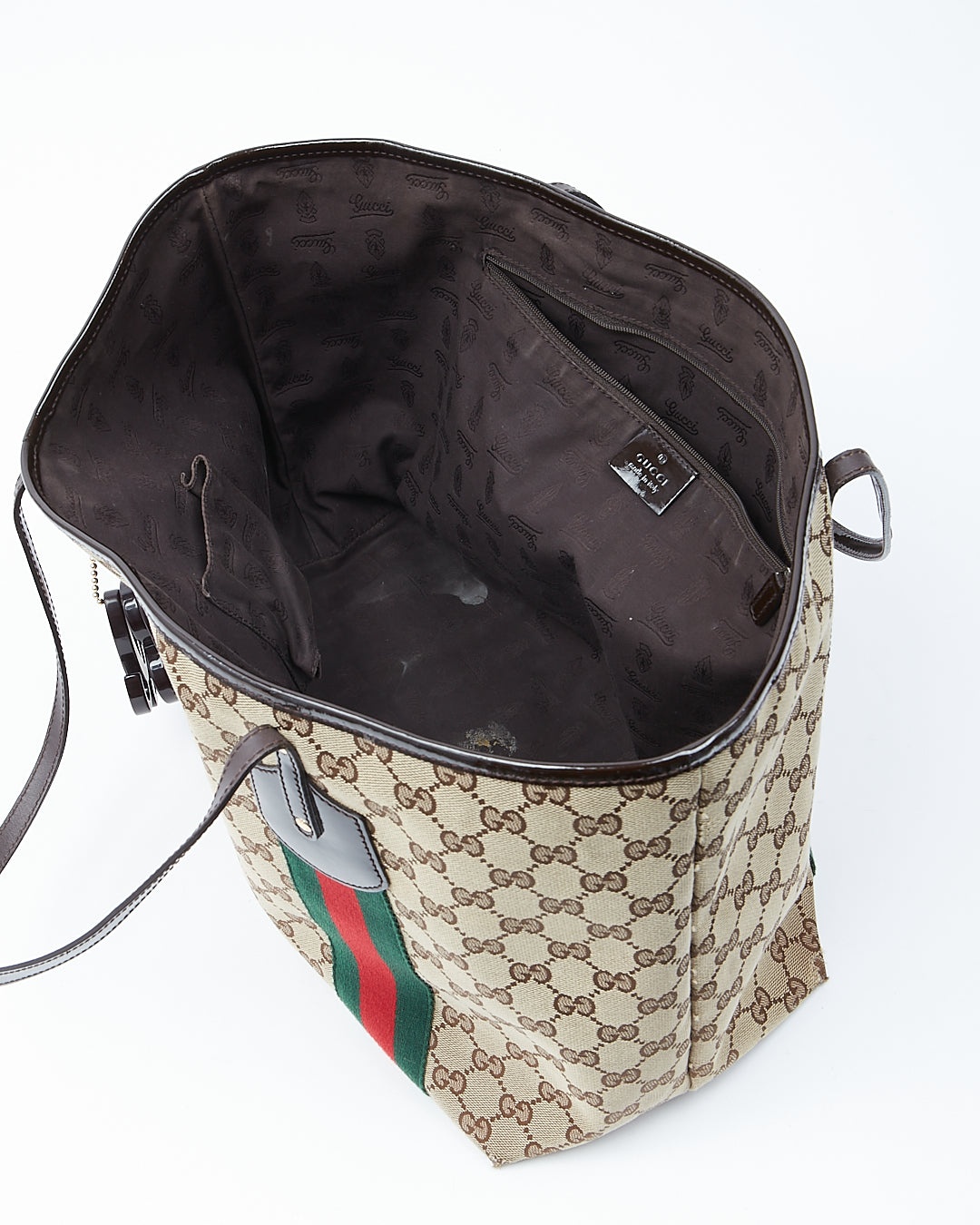 Sac fourre-tout à détail Web Gucci GG Supreme