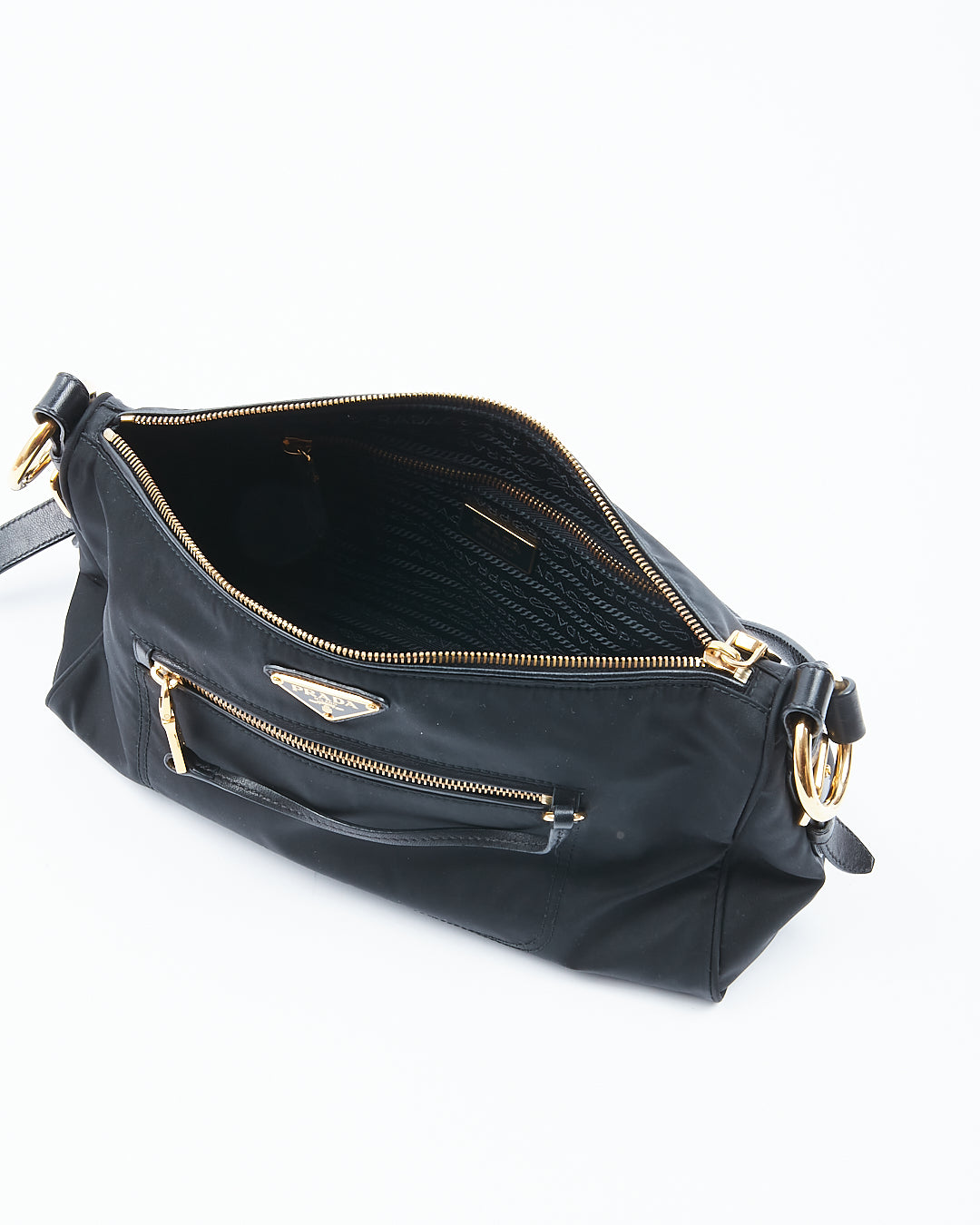 Prada Black Nylon Tessuto Shoulder Bag