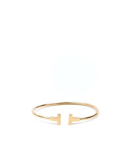 Tiffany 18K Yellow Gold T Wire Cuff Bracelet