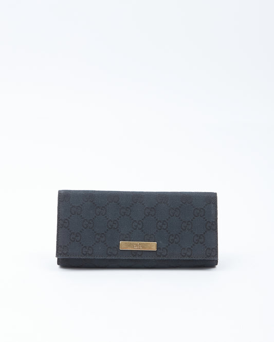 Gucci Black GG Canvas Cosmetic Case