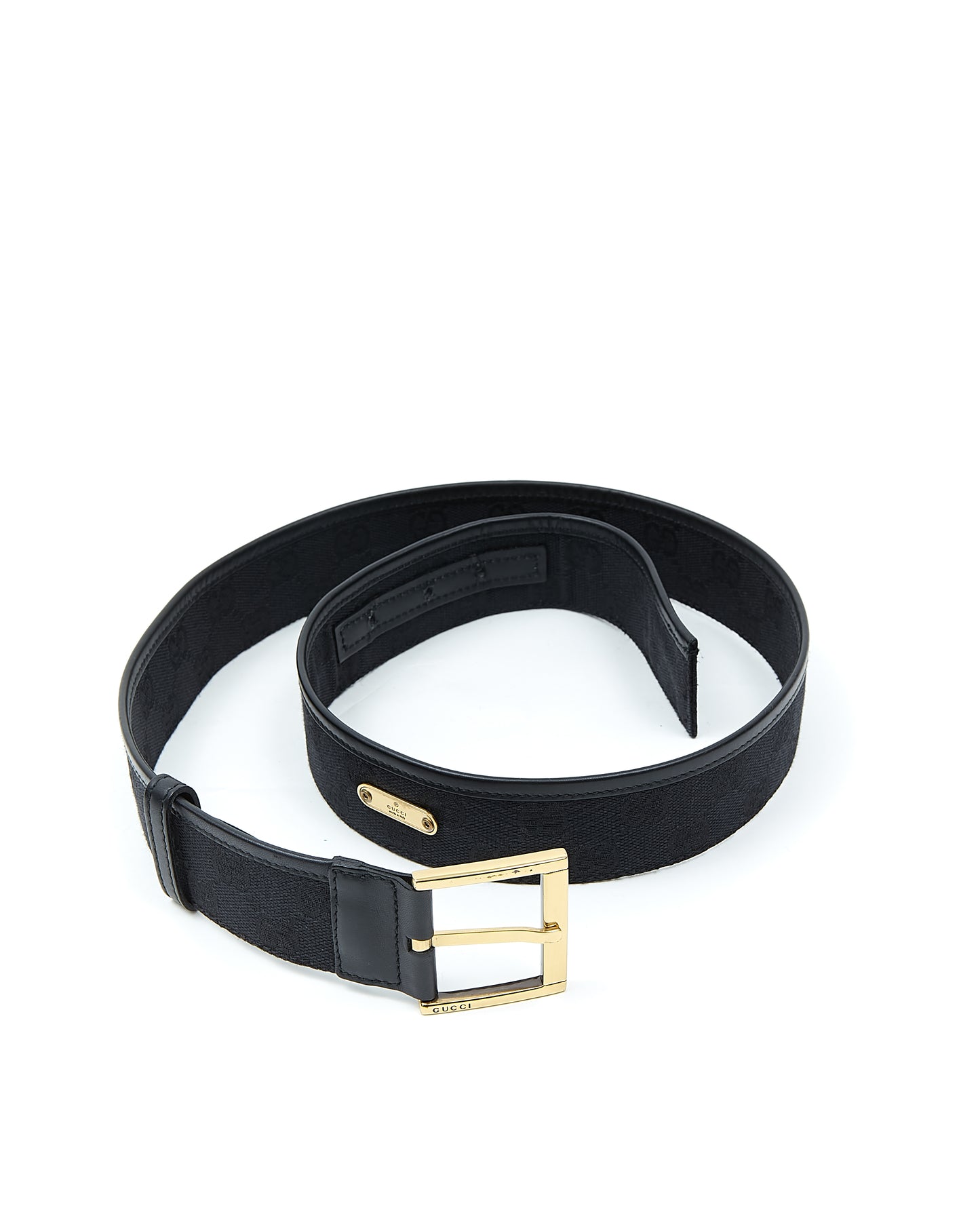 Ceinture en toile Gucci noire GG - 85/34