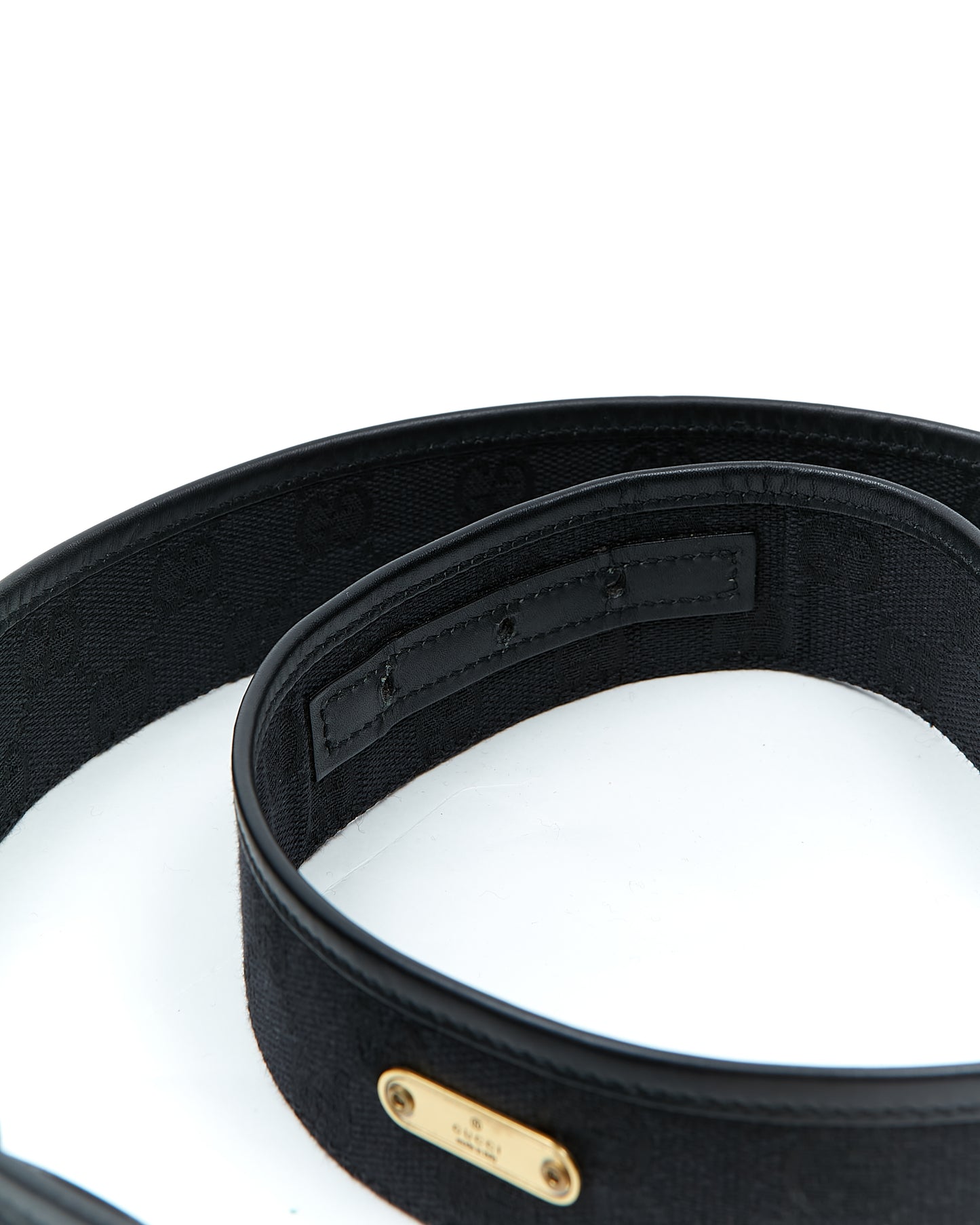 Ceinture en toile Gucci noire GG - 85/34