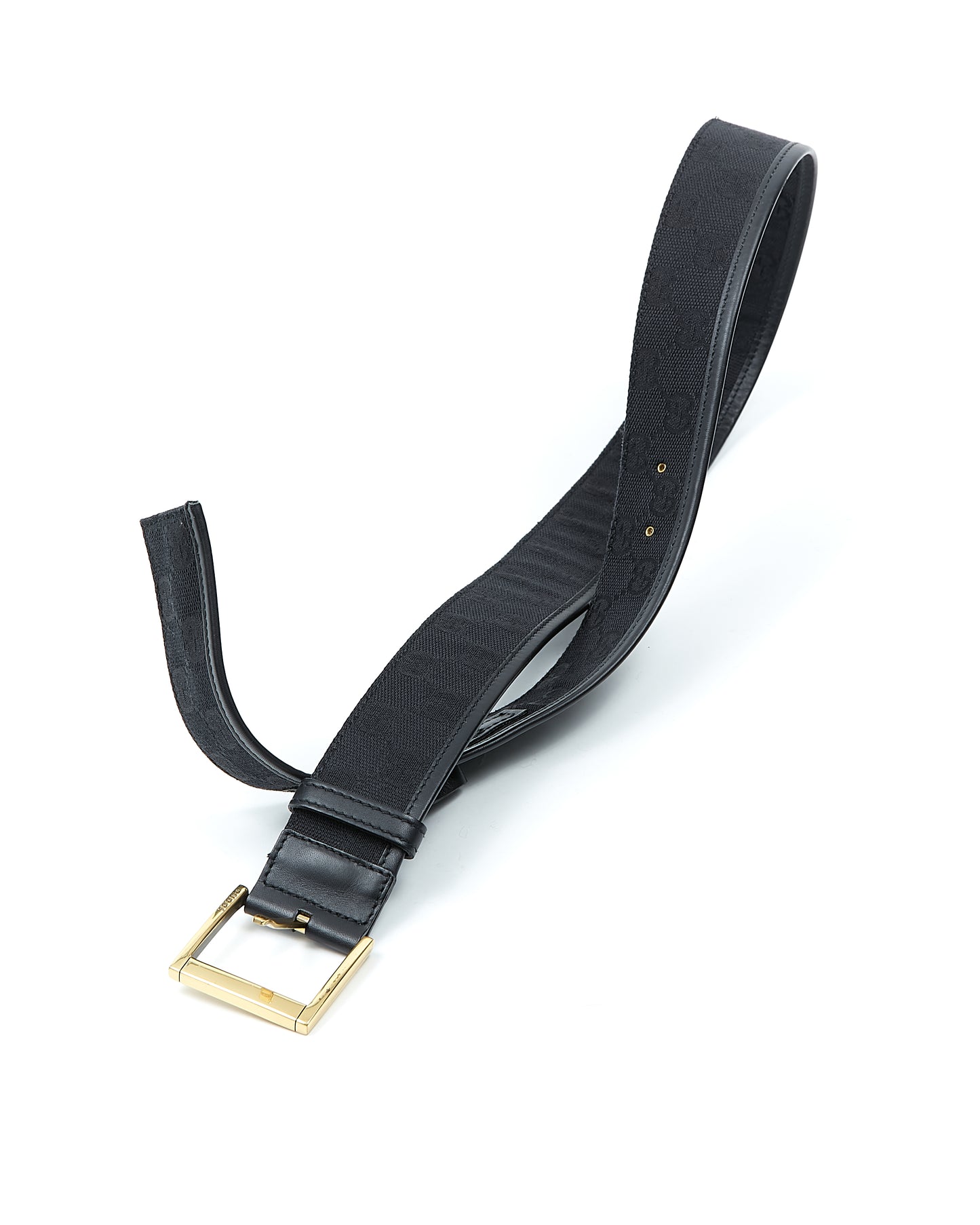 Ceinture en toile Gucci noire GG - 85/34