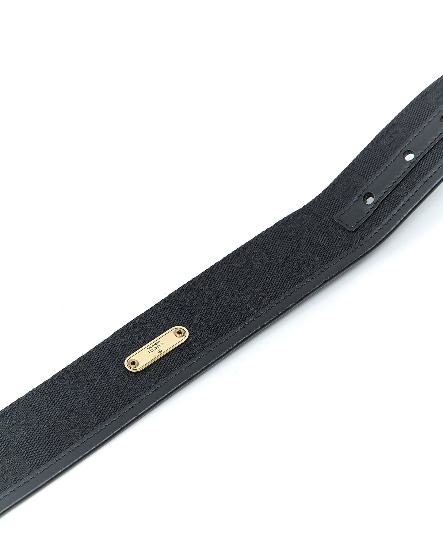 Ceinture en toile Gucci noire GG - 85/34