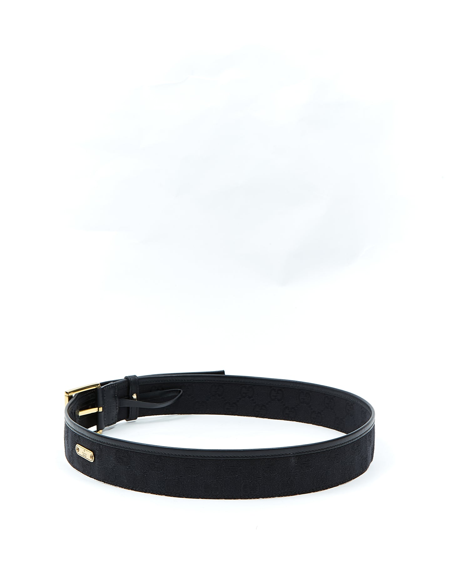 Ceinture en toile Gucci noire GG - 85/34