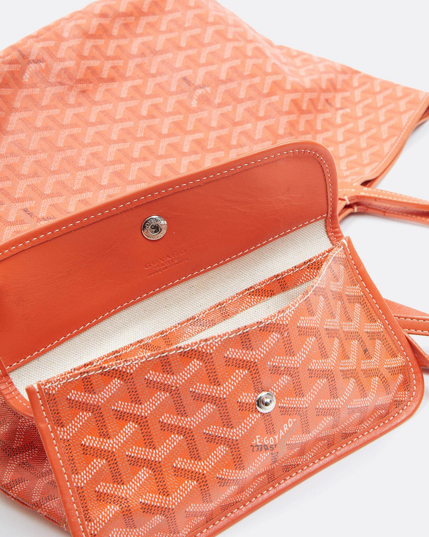 Sac fourre-tout Goyard en toile orange St.Louis PM avec pochette