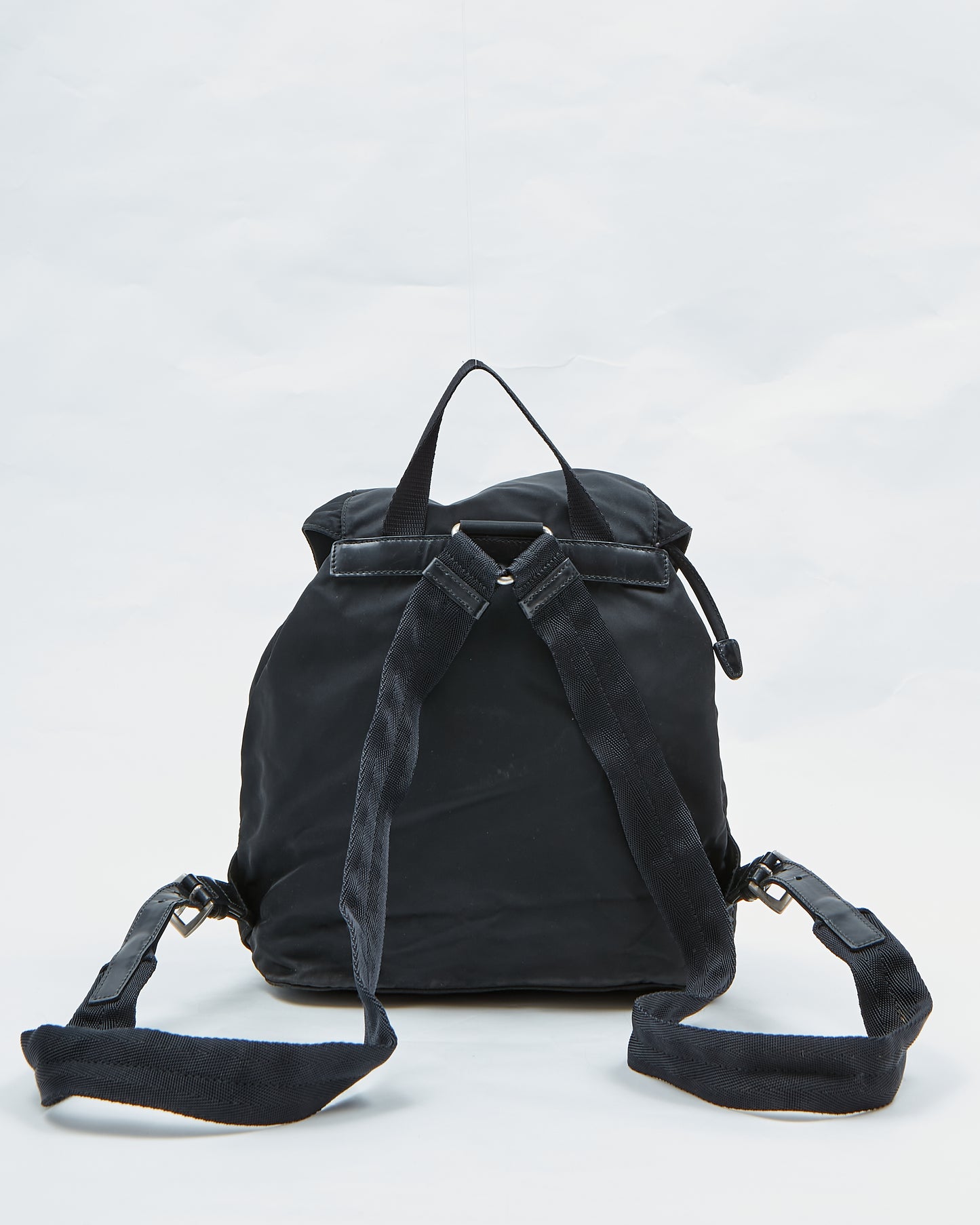 Petit sac à dos Prada en nylon noir Tessuto