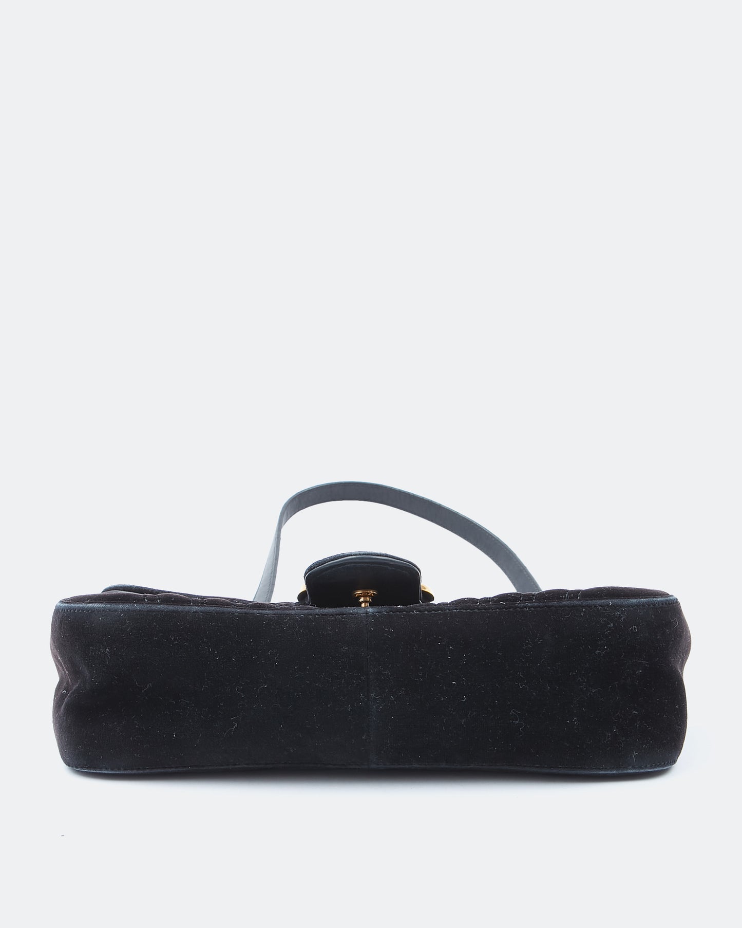 Sac à chaîne moyen Gucci en velours noir Matelasse Marmont GG